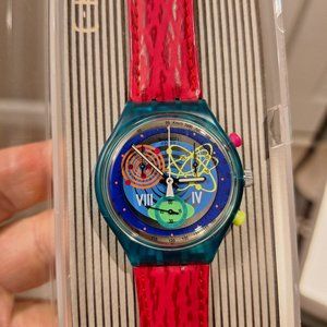 1993 Swatch collectible watch Pink Springs model 90s